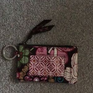 Vera Bradley Mod Floral ID Holder Coin Purse Zip Pouch. Pre-owned.